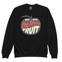 Apple Fruit - Typographic Lettering Youth Crew Neck Sweatshirt