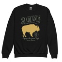 Badlands National Park - Bison Youth Crew Neck Sweatshirt