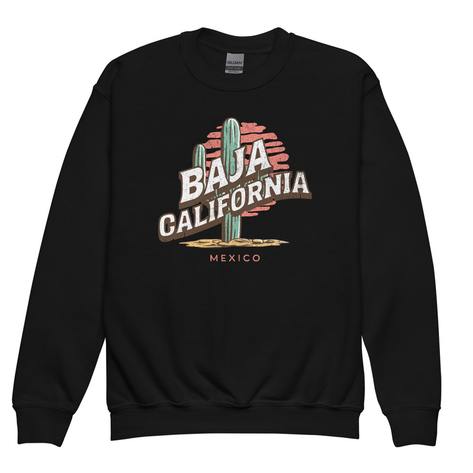 Baja Cali Mexico Youth Crew Neck Sweatshirt