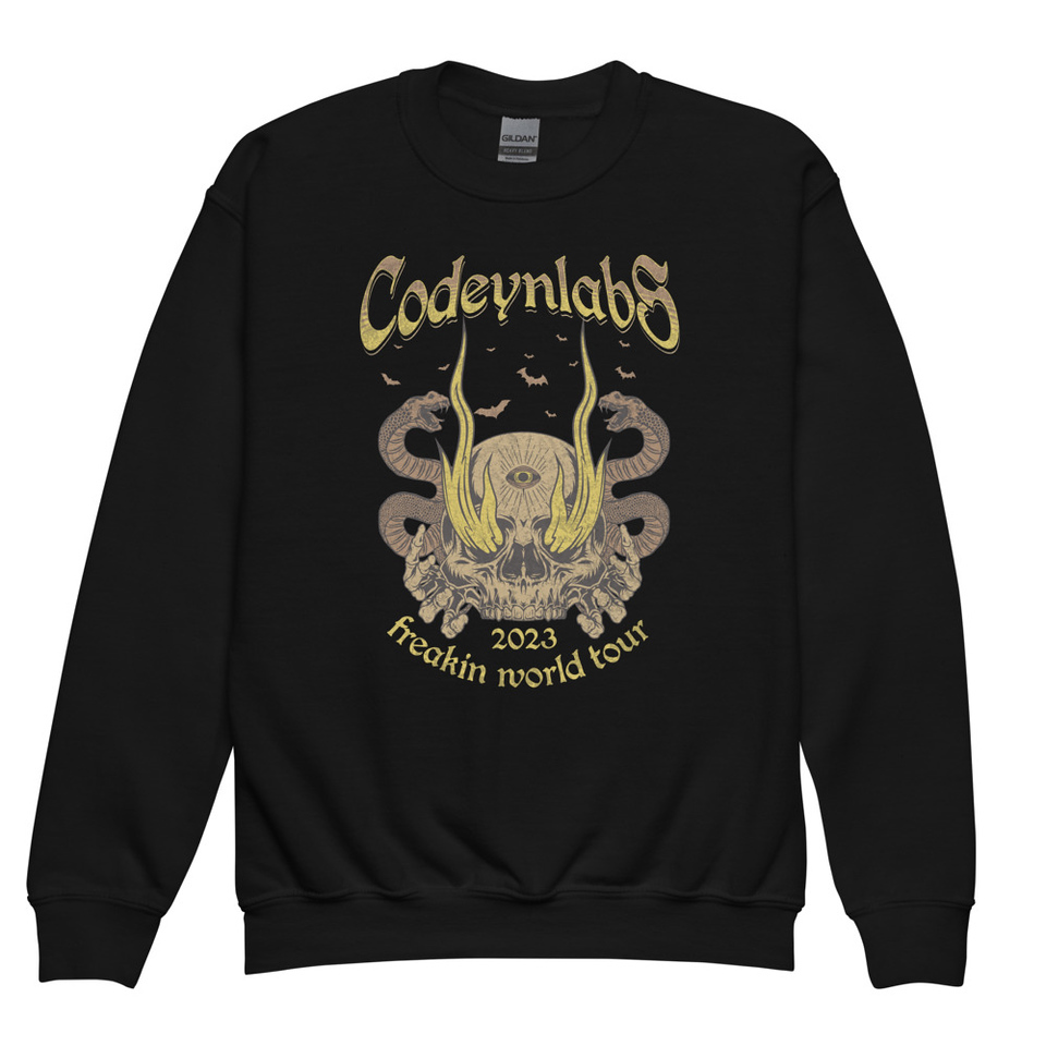 Band Merchandise Tour Illustration Youth Crew Neck Sweatshirt