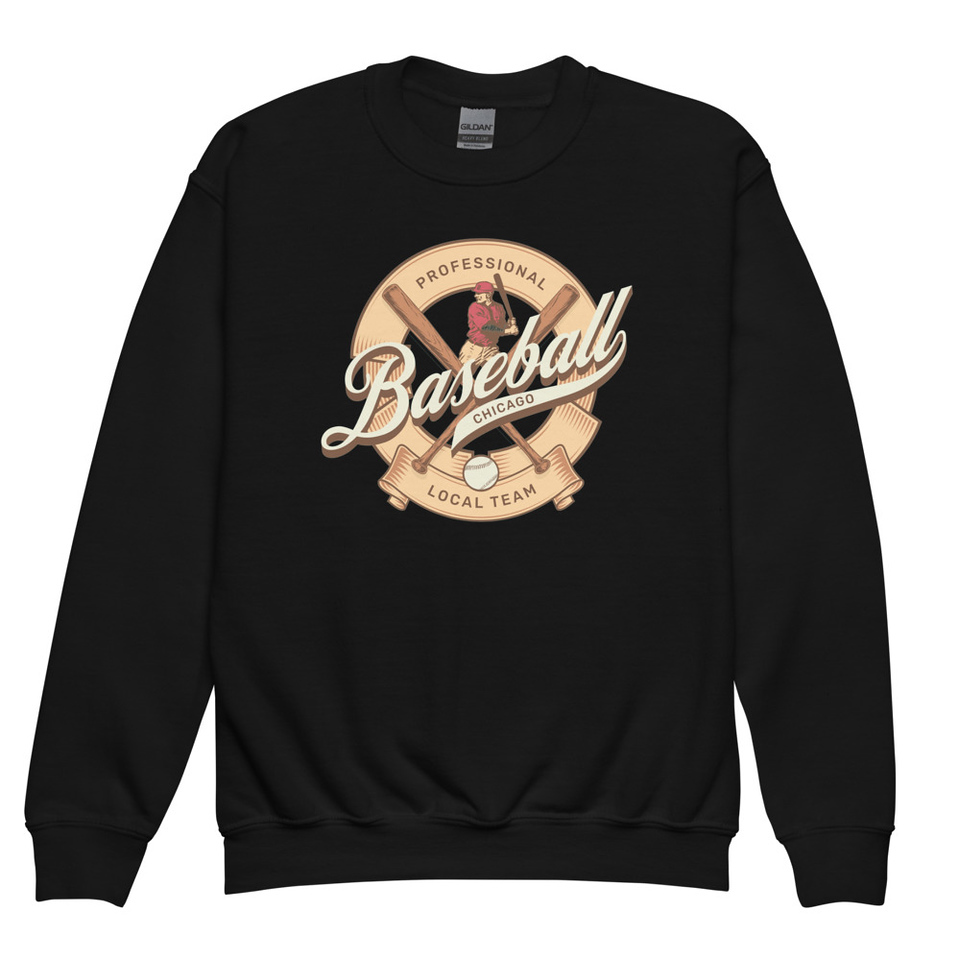 Baseball Team - College Sports Youth Crew Neck Sweatshirt