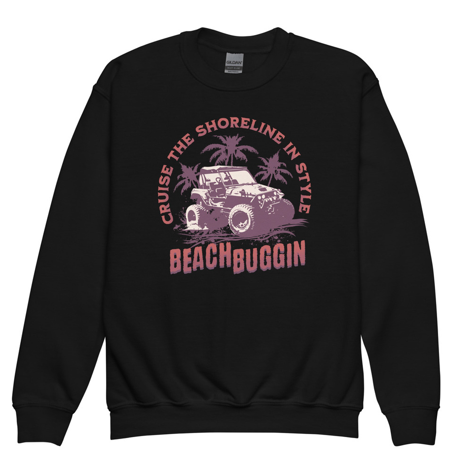 BEACH BUGGIN Youth Crew Neck Sweatshirt