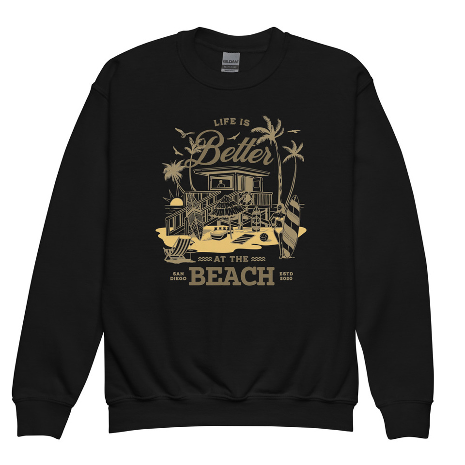 Beach Life - Outdoor Youth Crew Neck Sweatshirt