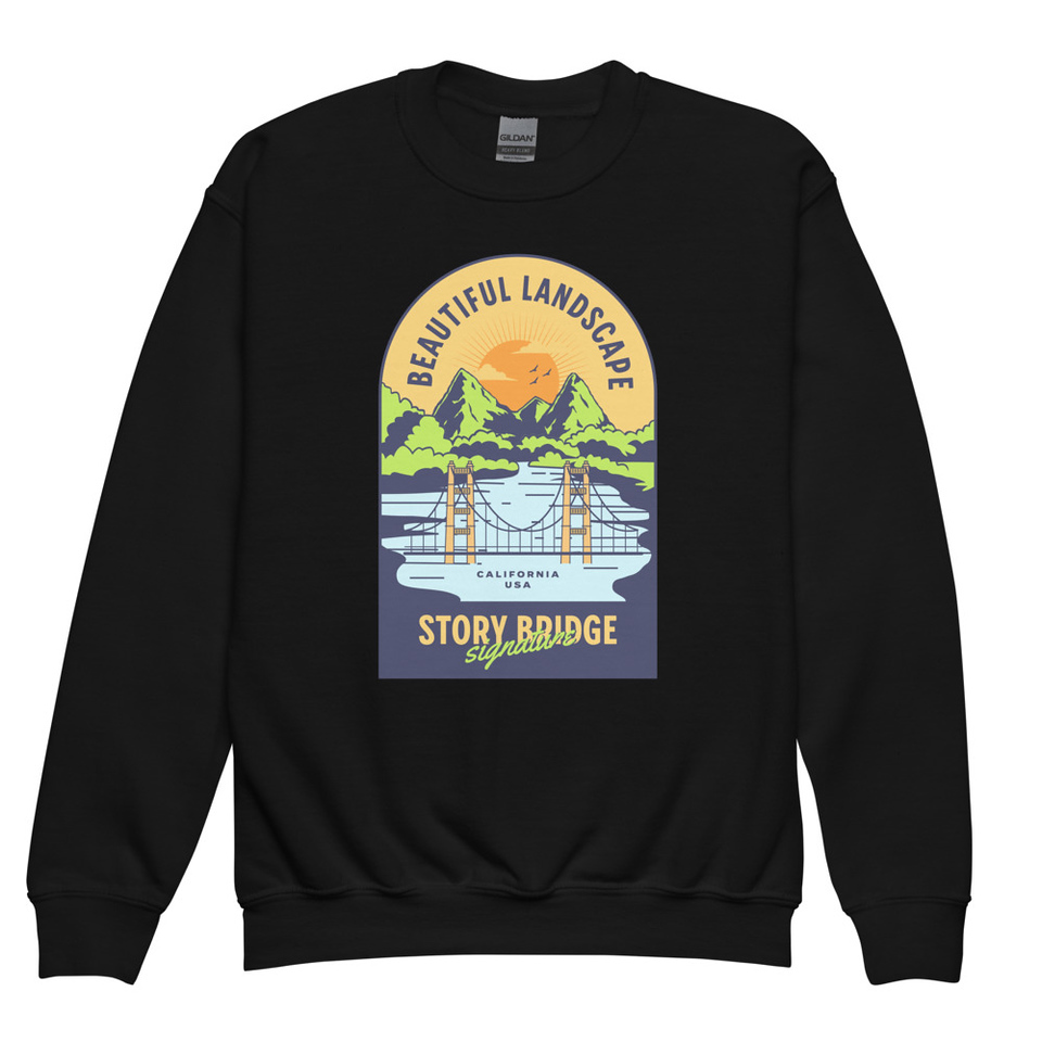 Beautiful Landscape - Outdoor Youth Crew Neck Sweatshirt