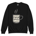 Best Black Coffee - Hot Cup Youth Crew Neck Sweatshirt