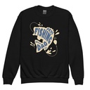 Best Fishing Dad - Typography Youth Crew Neck Sweatshirt