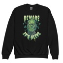 Beware of Frankenstein - Scary Halloween Youth Crew Neck Sweatshirt