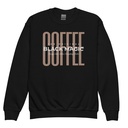 Black Magic - Minimal Modern Coffee Quote Youth Crew Neck Sweatshirt