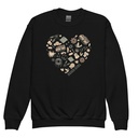 Boho Girl Poster Youth Crew Neck Sweatshirt