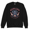 Bowling Derby Champs - Grunge Skull Youth Crew Neck Sweatshirt