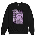 Brain Food - Y2K Skull Streetwear Youth Crew Neck Sweatshirt