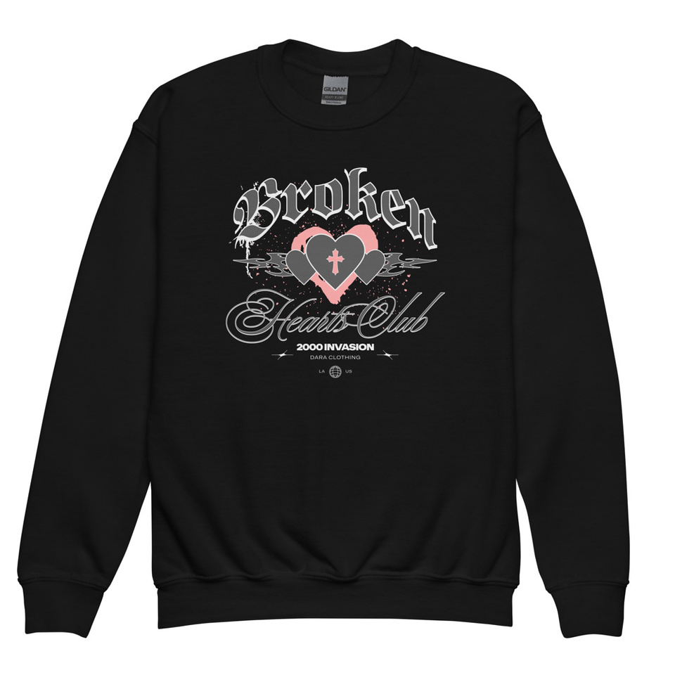 Broken Hearts Club Youth Crew Neck Sweatshirt