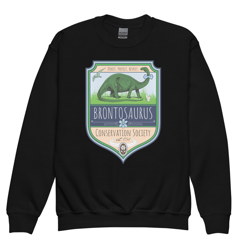 Brontosaurus Conservation Society Youth Crew Neck Sweatshirt