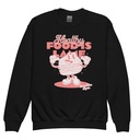 Burger Mascot Youth Crew Neck Sweatshirt