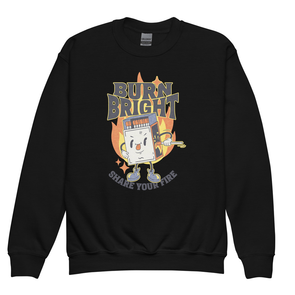 Burn Bright Youth Crew Neck Sweatshirt