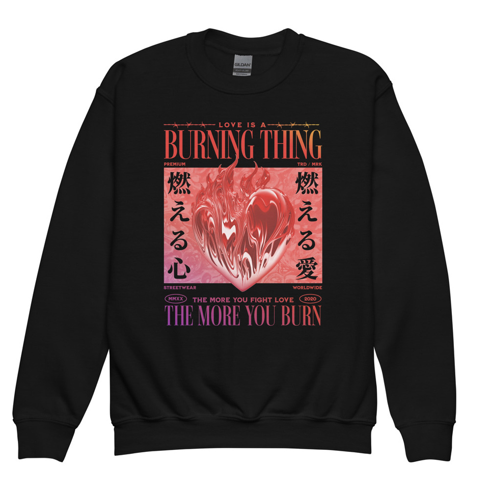 Burning Thing Youth Crew Neck Sweatshirt