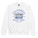 California Beach Vibes - Retro Camper Van Youth Crew Neck Sweatshirt