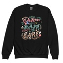 Camp Hair Don't Care Youth Crew Neck Sweatshirt