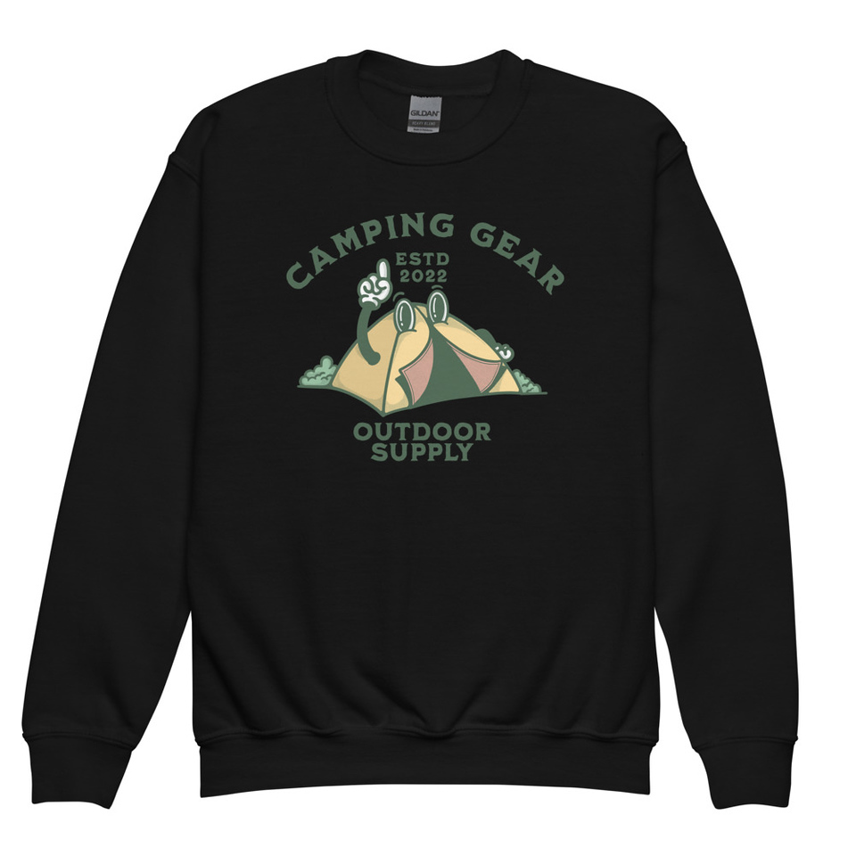 Camping Gear Youth Crew Neck Sweatshirt