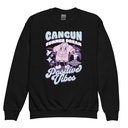 Cancun Positive Vibes Youth Crew Neck Sweatshirt