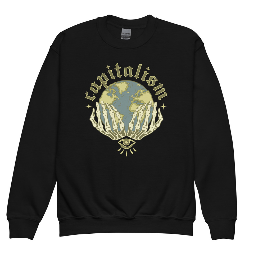 Capitalism - Earth Youth Crew Neck Sweatshirt