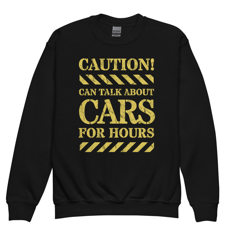 Caution Signs - Yellow Traffic Sign Youth Crew Neck Sweatshirt