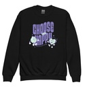 Choose Happy (2) Youth Crew Neck Sweatshirt