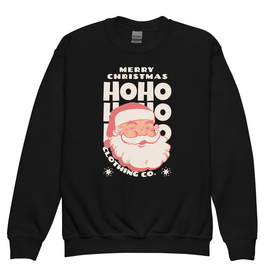 Christmas Season - Santa Claus Youth Crew Neck Sweatshirt