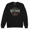Christmas Tree Farm - Vintage Holiday Badge Youth Crew Neck Sweatshirt