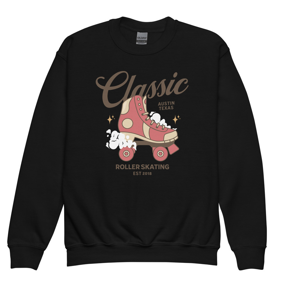 Classic Roller Skating - Sports Apparel Youth Crew Neck Sweatshirt