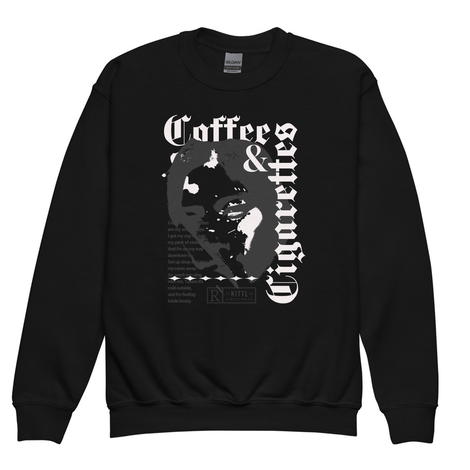 Coffee & Cigarettes Youth Crew Neck Sweatshirt