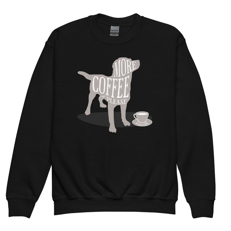 Coffee Dog Youth Crew Neck Sweatshirt