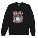 Coffee is my Religion - Funny Youth Crew Neck Sweatshirt
