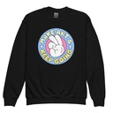 Colorful Fun Retro Style Badge Youth Crew Neck Sweatshirt