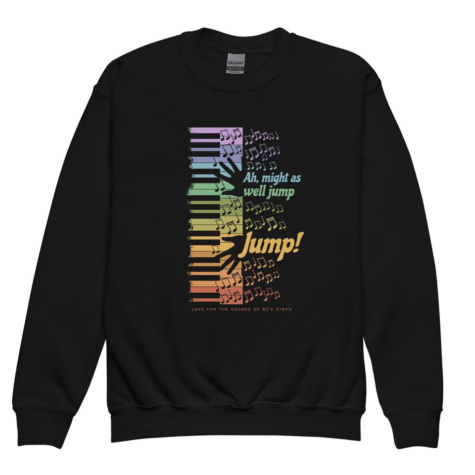 Colorful Retro Keyboard Youth Crew Neck Sweatshirt