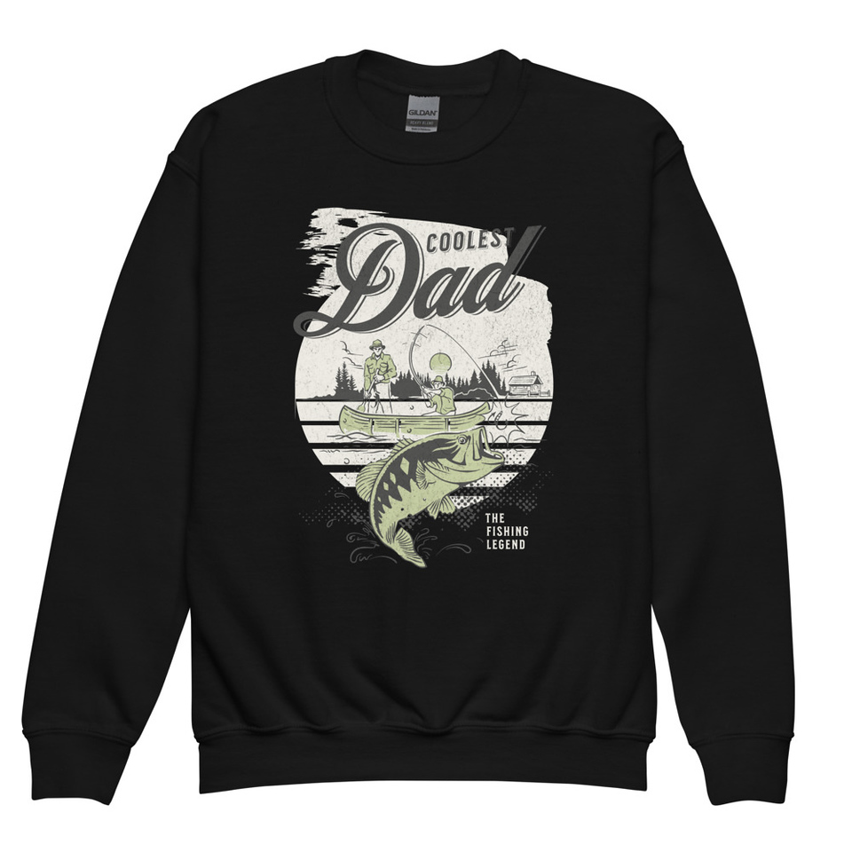 Coolest Dad Youth Crew Neck Sweatshirt