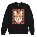 Corgi Loves - Cute Dog Youth Crew Neck Sweatshirt