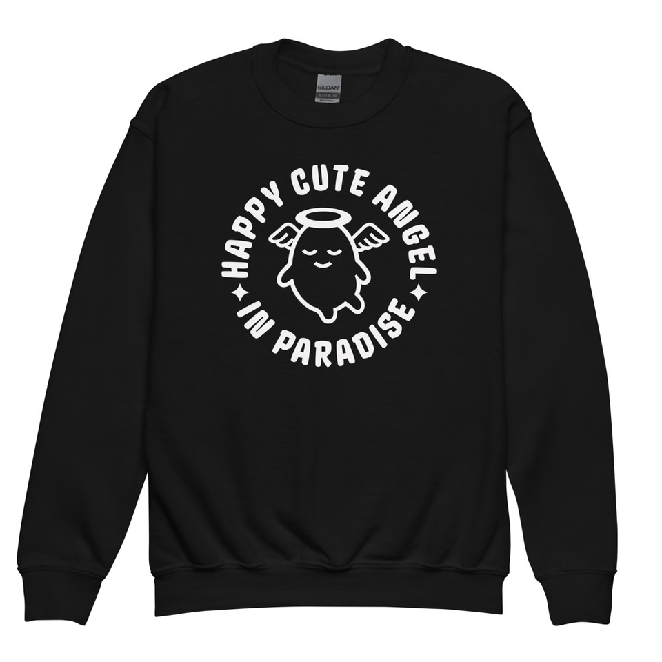 Cute Angel - Wings Youth Crew Neck Sweatshirt