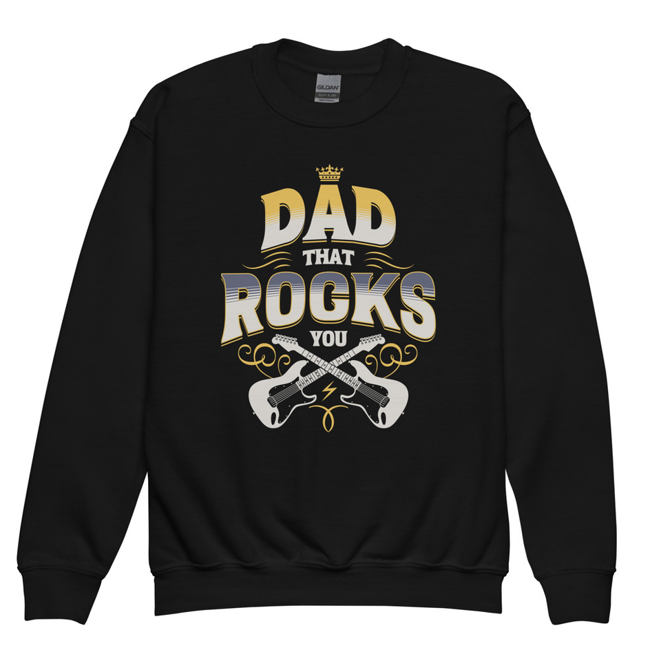 Dad That Rocks You - Electric Guitar Youth Crew Neck Sweatshirt
