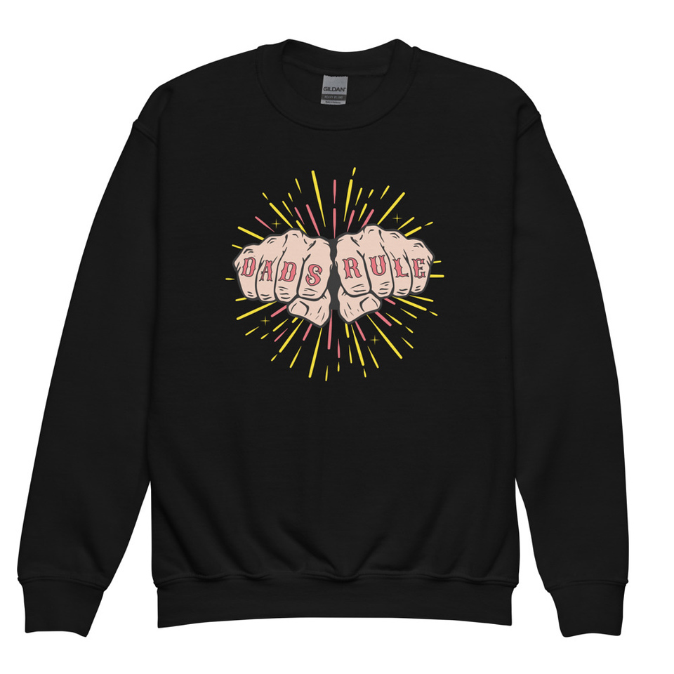 Dads Rule Youth Crew Neck Sweatshirt