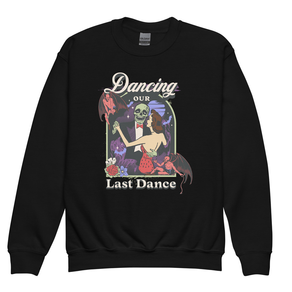 Dancing Our Last Dance - Halloween Youth Crew Neck Sweatshirt