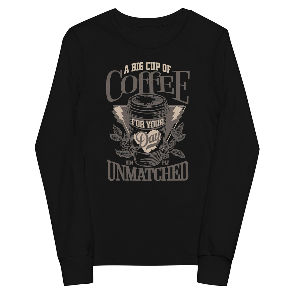 A Big Cup of Coffee Youth Long Sleeve Tee