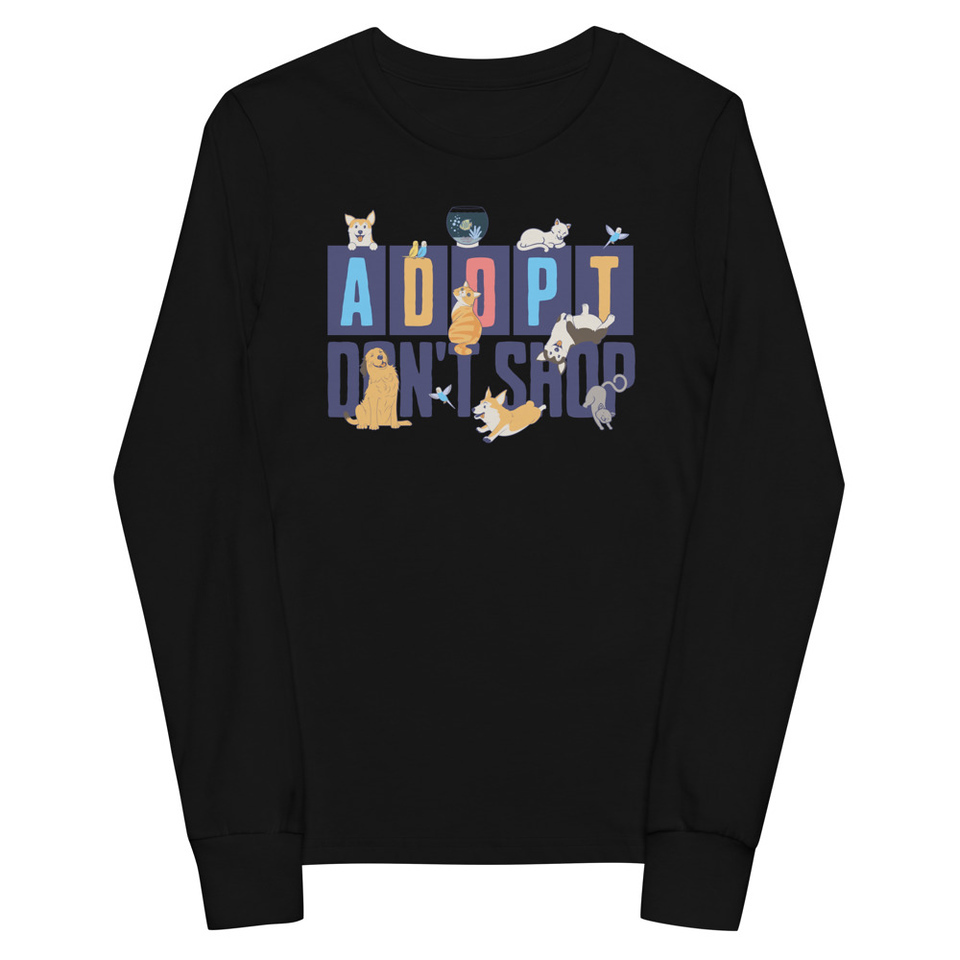 Adopt a Pet - Cute Animal Youth Long Sleeve Tee