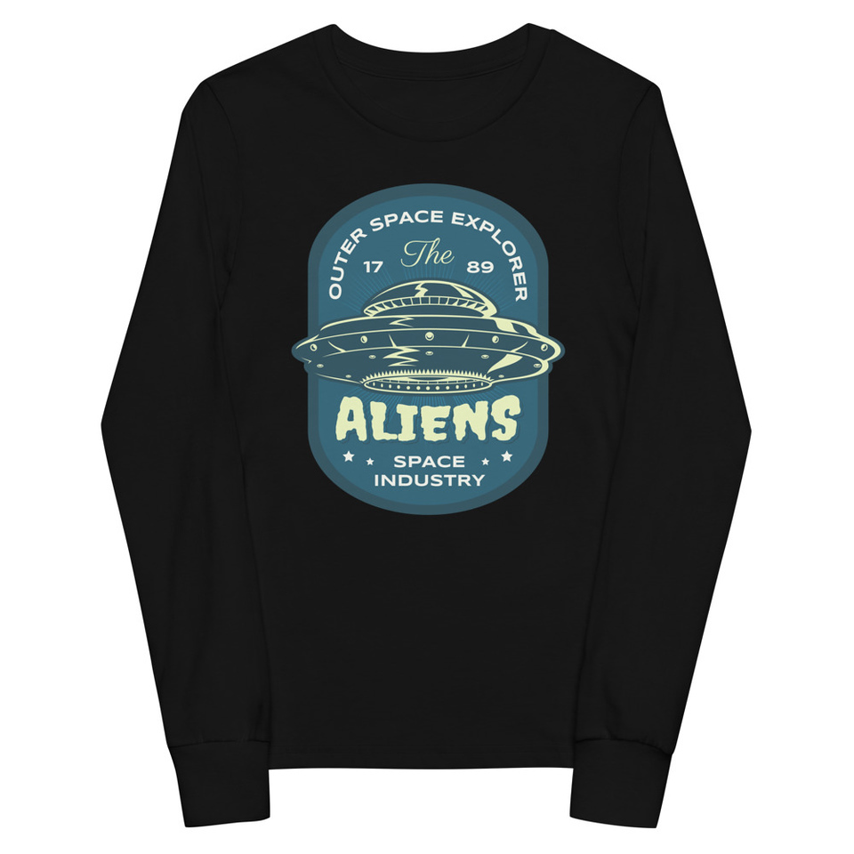 Aliens Outer Space Explorer - UFO Youth Long Sleeve Tee