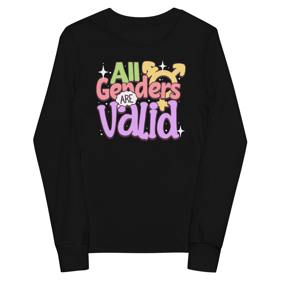 All Genders are Valid Youth Long Sleeve Tee