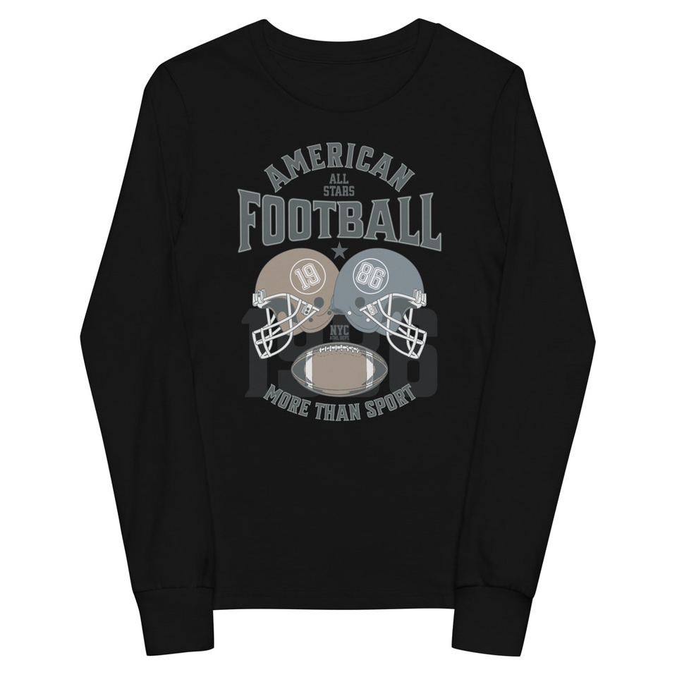 American All Star Football - Sports Helmet Youth Long Sleeve Tee