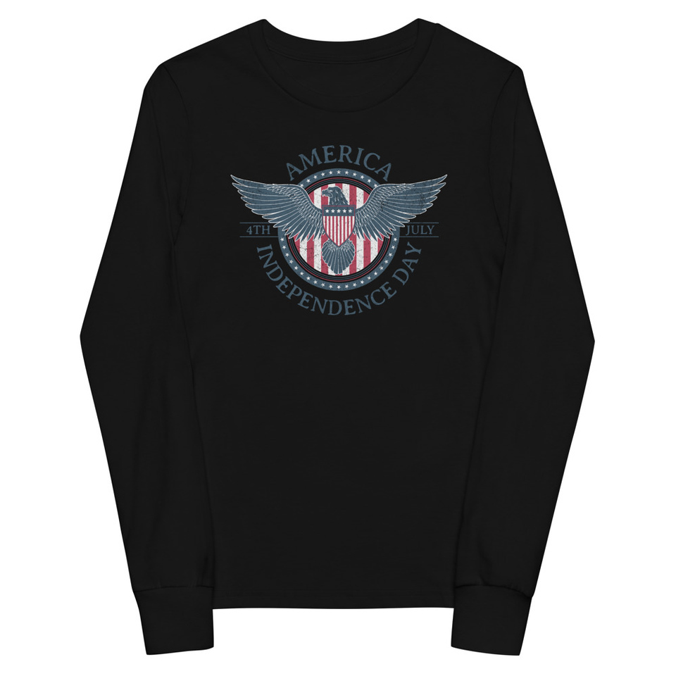 American Eagle Badge Youth Long Sleeve Tee