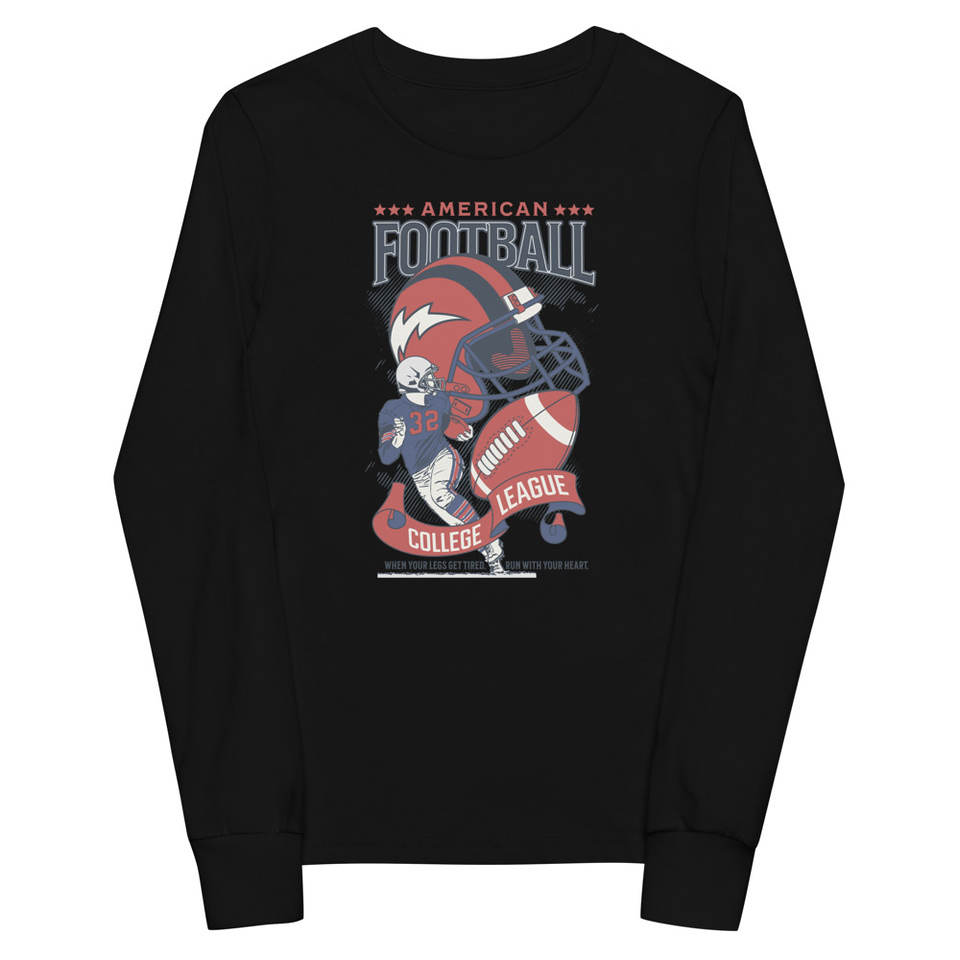 American Football - Athletic College League Youth Long Sleeve Tee