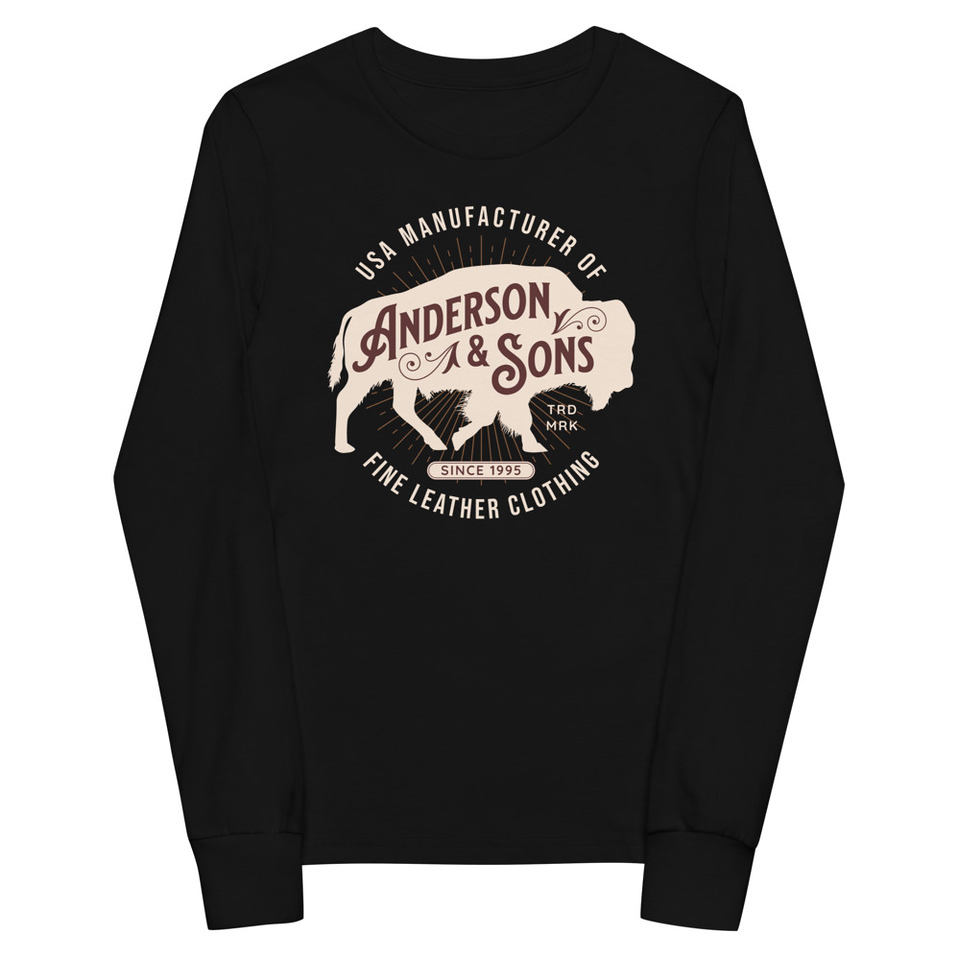 Anderson & Sons Leather Clothing - Buffalo Youth Long Sleeve Tee