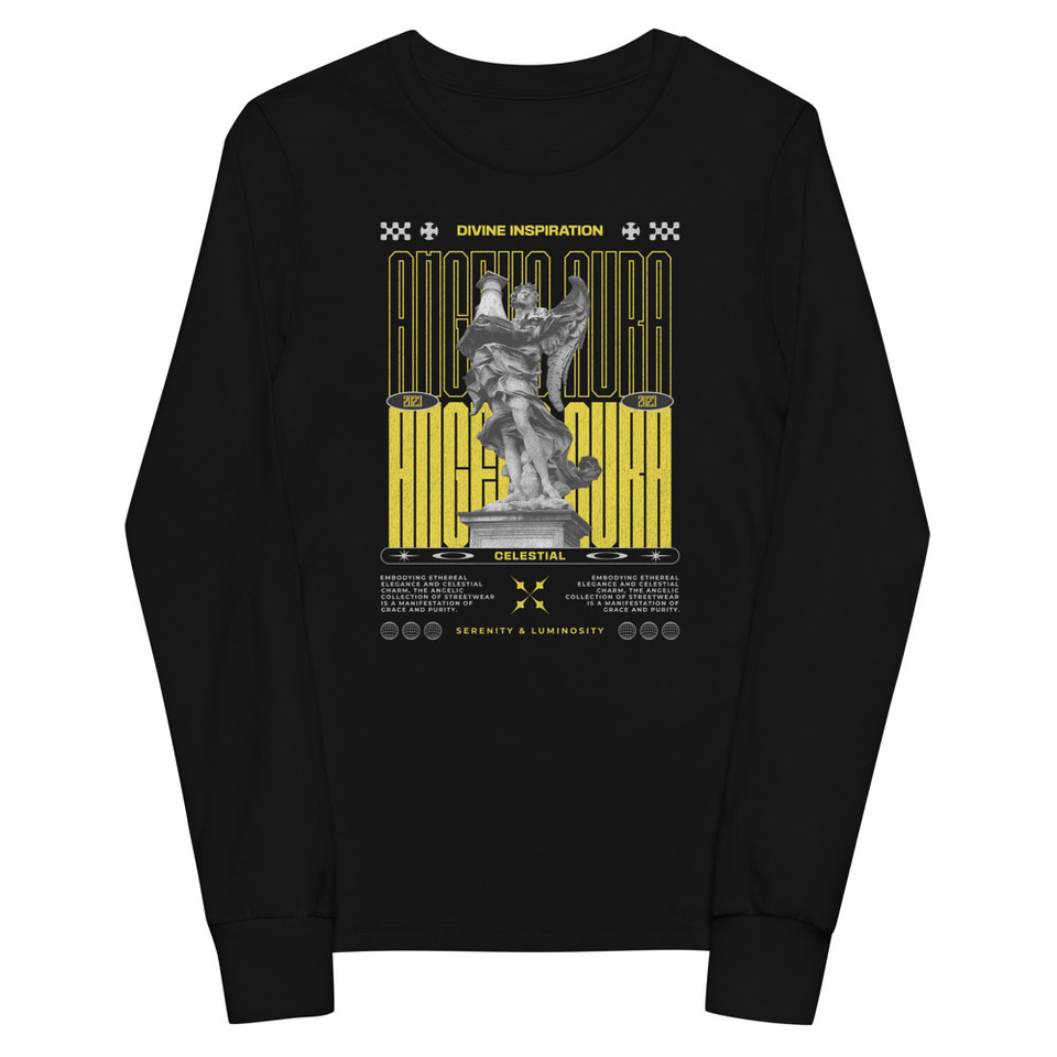 Angelic Aura Streetwear Youth Long Sleeve Tee